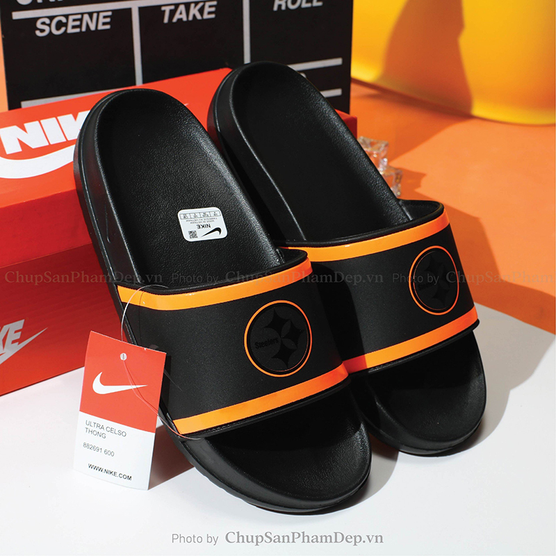 Dép Quai Úp Nike Steeler Viền Màu